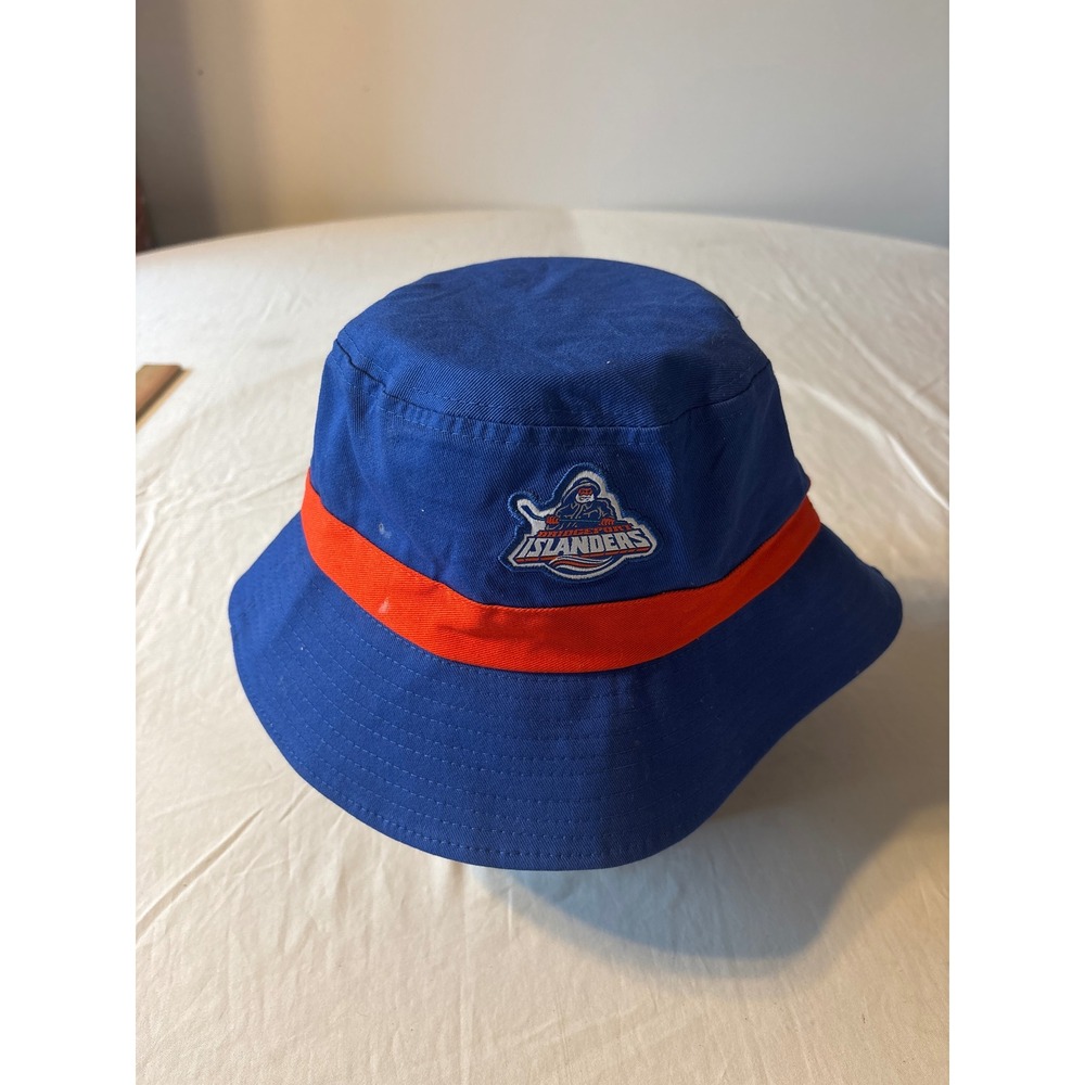BWM Global Bridgeport Islanders Bucket Hat Unisex OSFM Blue Excellent AHL Hockey